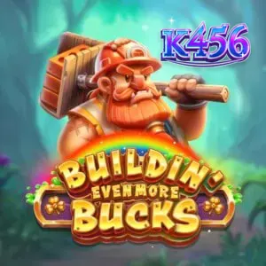 Interface do jogo Buildin’ Even More Bucks com personagens e símbolos de construção